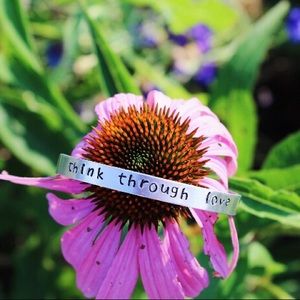 Think through love aluminum bracelet!